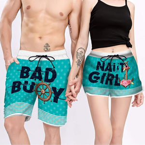 Couple Matching - Bad Buoy And Naughti Girl - Shorts