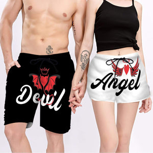 Couple Matching - Angel And Devil - Shorts