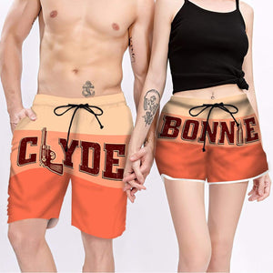 Couple Matching - Clyde & Bonnie Coral - Shorts